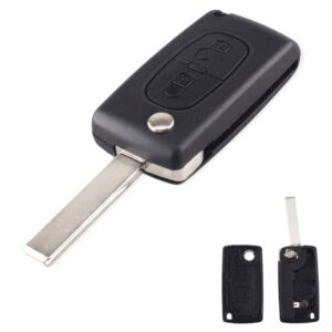 Mando de 2 botones para Peugeot carcasa CE0536 y llave espadín HU83 207 307 308 407 807